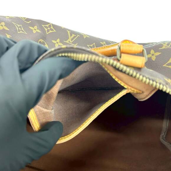 LOUIS VUITTON Brown Monogram Leather Speedy 35 Boston Bag